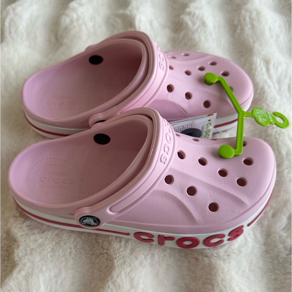 🆕 CROCS | Pink Bayaband Clogs - Size Women 7. - Picture 1 of 12